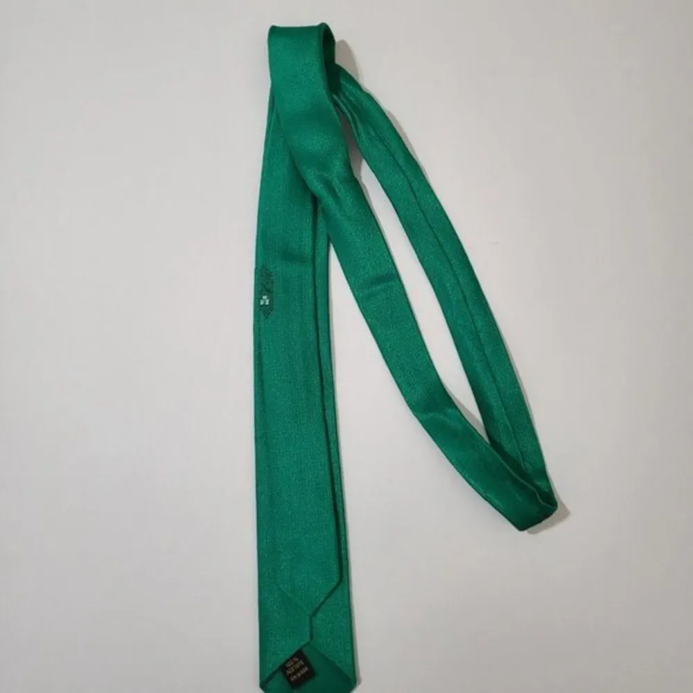 Men's Vintage Sears Creative Cravat Embroidery Green Minimal Design‎ Green Tie